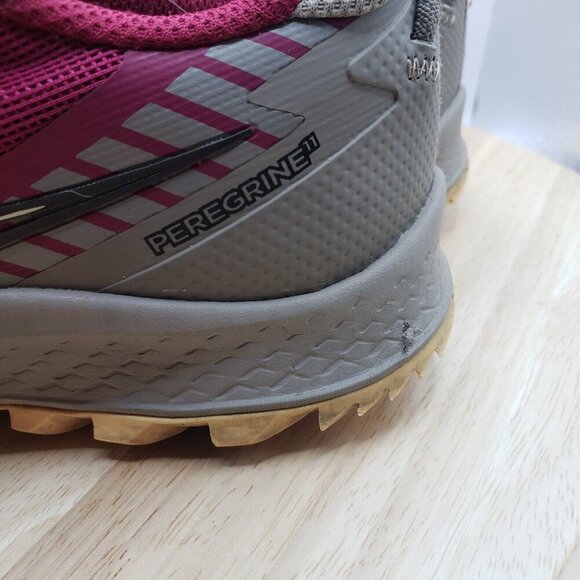 Saucony Peregrine 11 Womens Size 7.5 Trail Running Shoes Cranberry Red S10641-45 - Picture 6 of 9